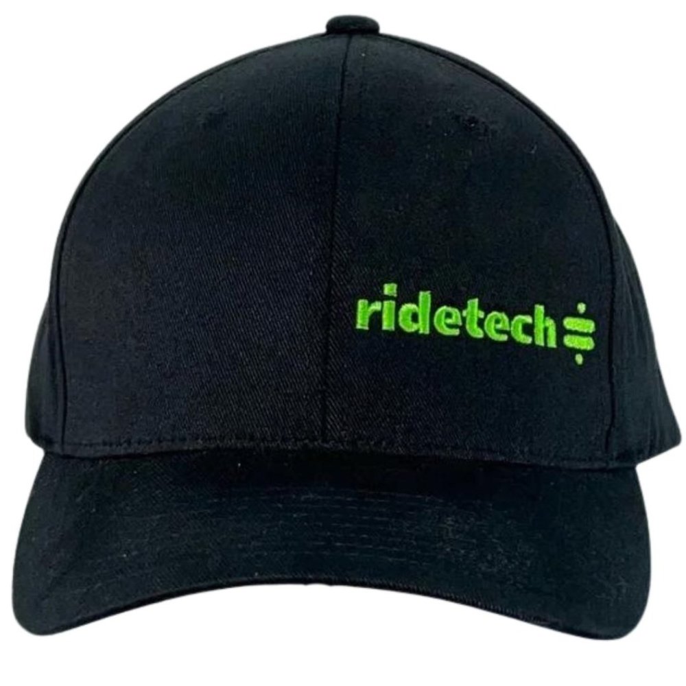 Ridetech Black and Lime Green Flexfit Hat